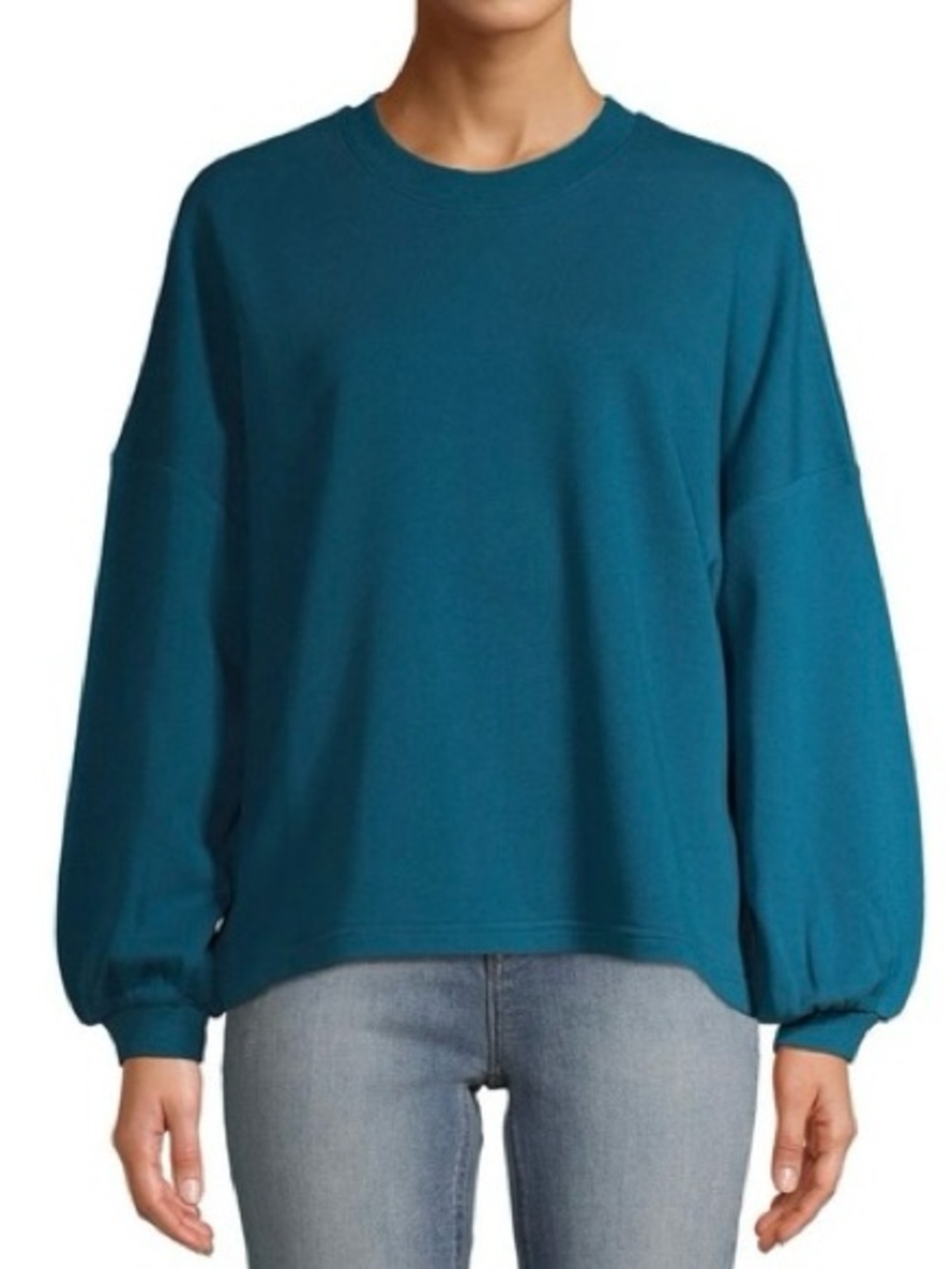 Time and Tru Teal Crewneck Sweatshirt